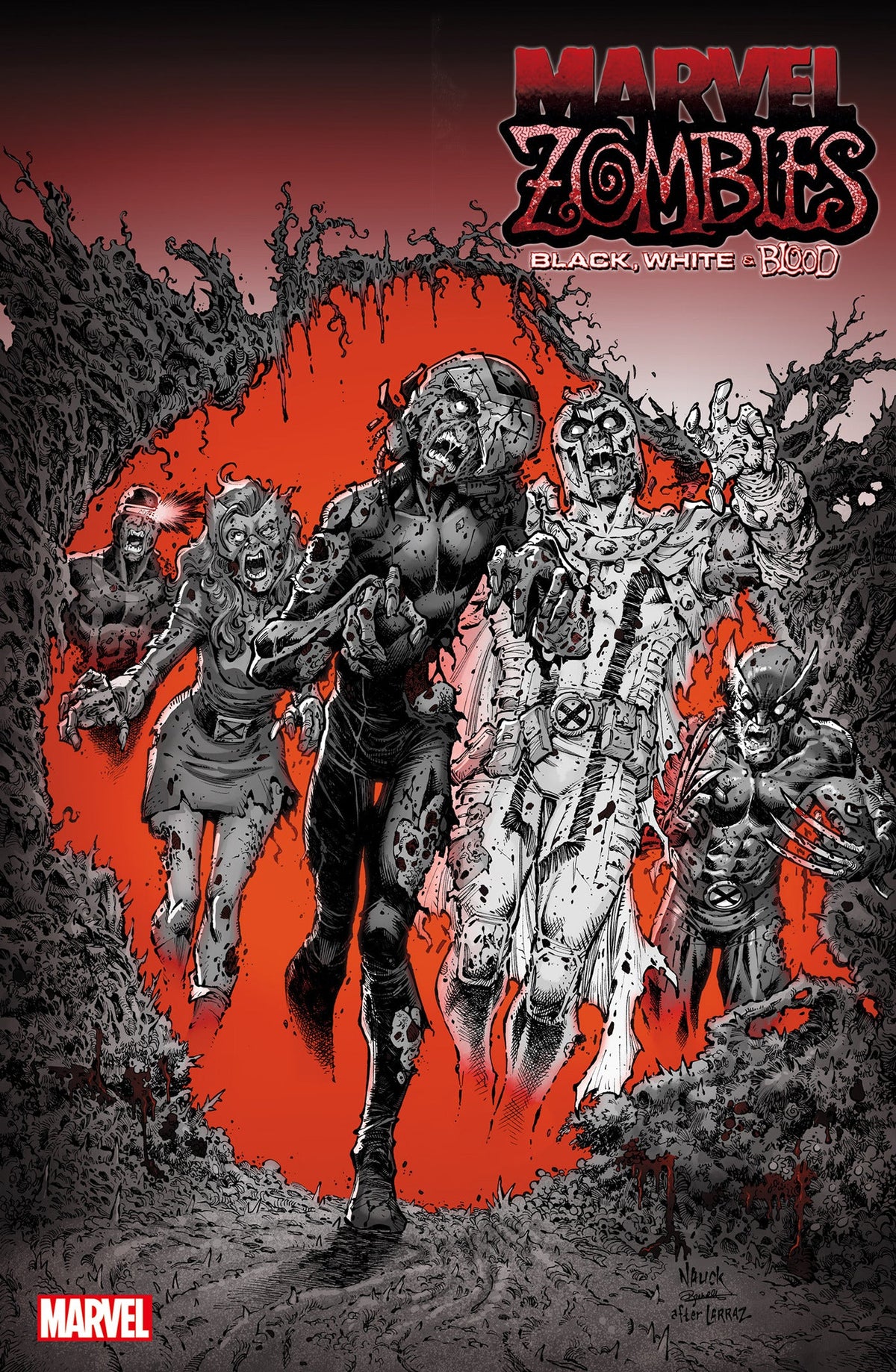 Marvel Zombies Black White Blood #3 C 1:10 Todd Nauck Homage Variant (12/13/2023) Marvel