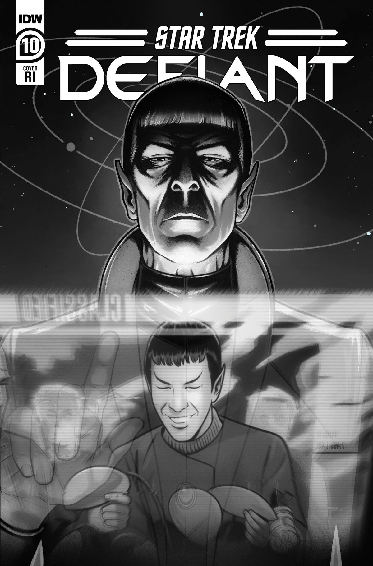 Star Trek Defiant #10 D 1:10 Feehan B&W (12/20/2023) Idw