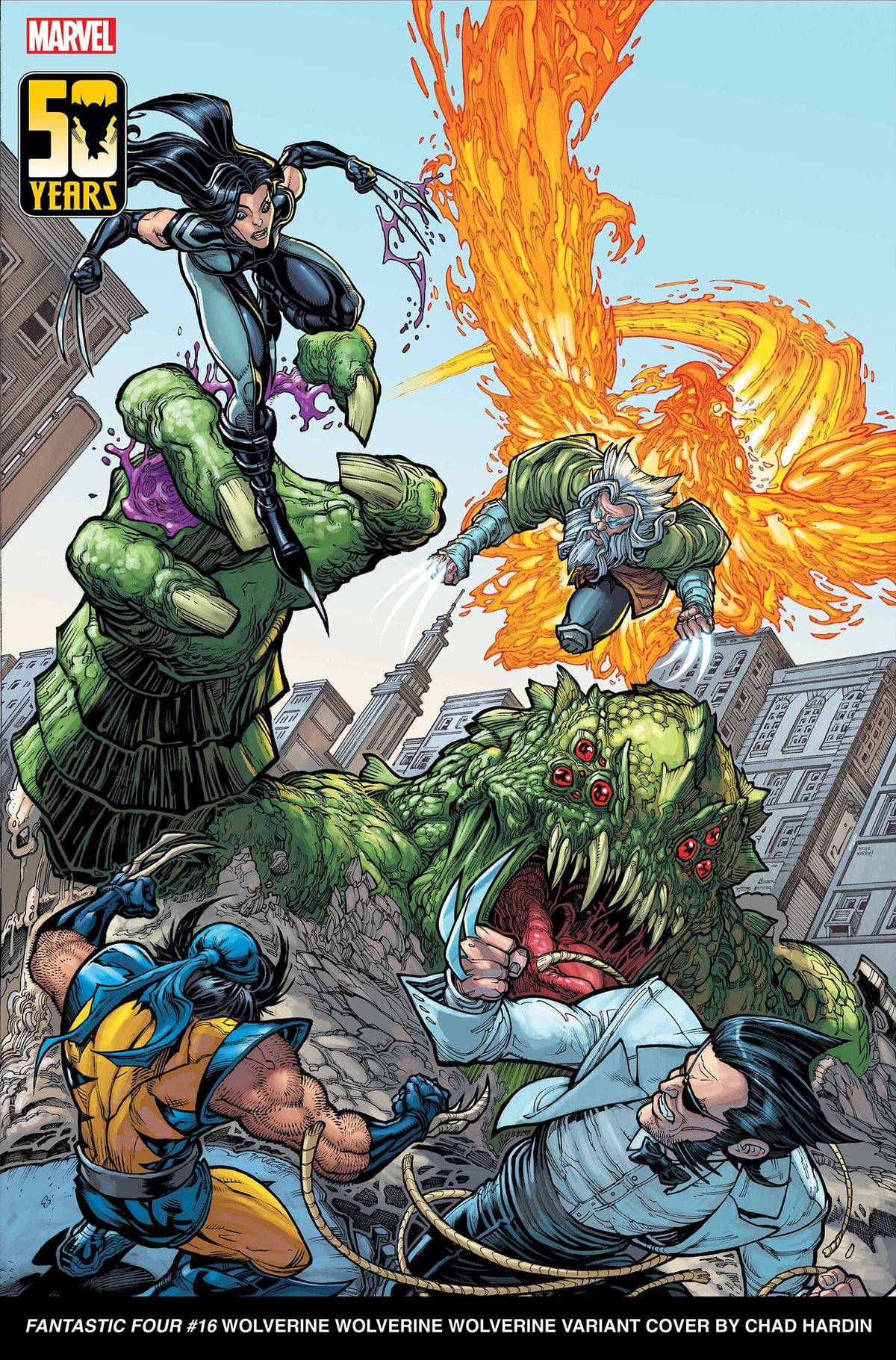 Fantastic Four #16 B Chad Hardin Wolverine 1 Homage Variant (01/17/2024) Marvel