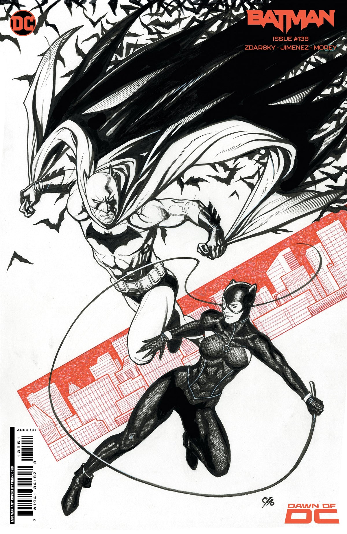 Batman #138 E 1:50 Frank Cho Card Stock Variant (Batman Catwoman The Gotham War) (10/03/2023) Dc