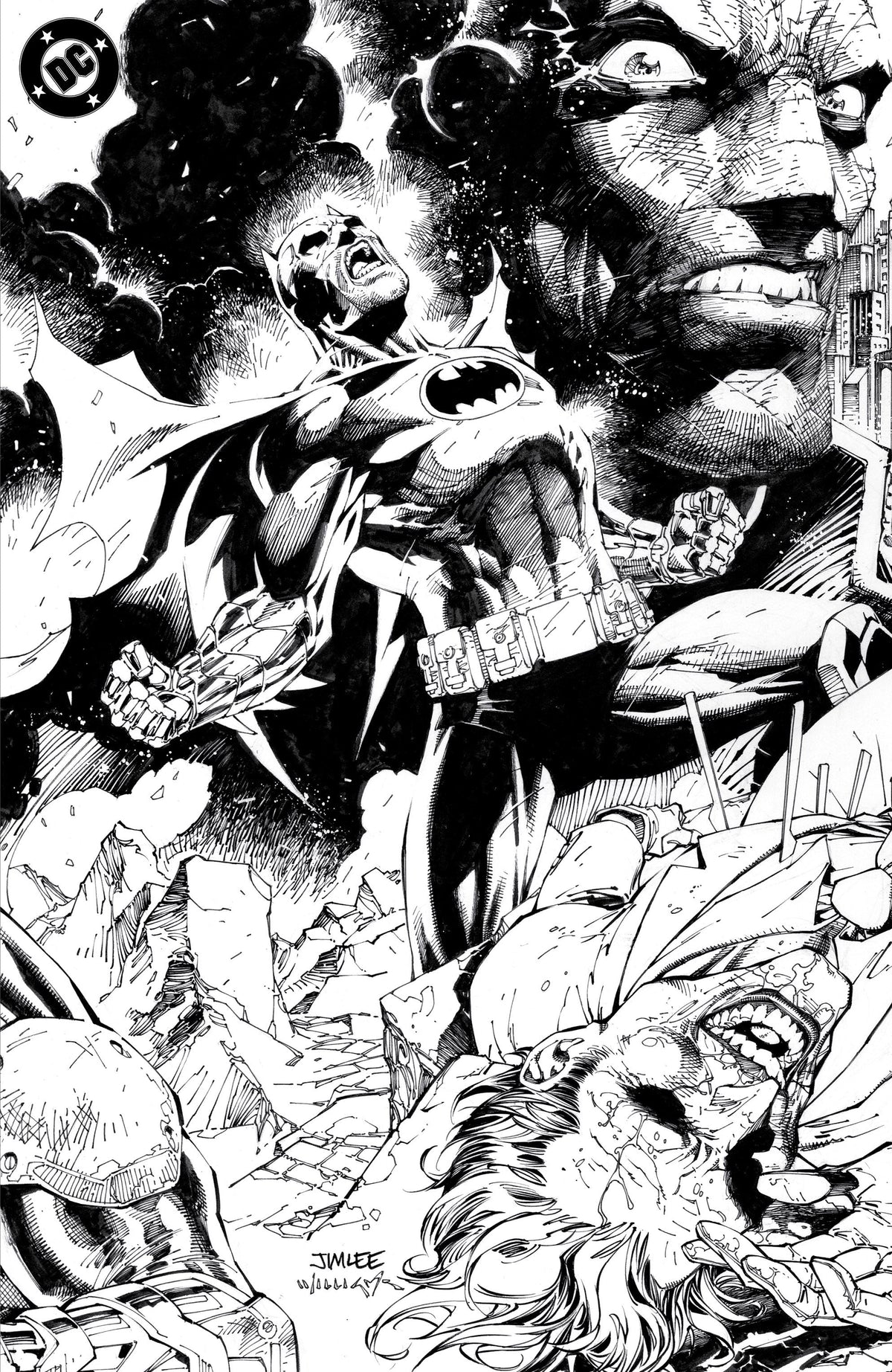 Batman #158 Q 1:608 Jim Lee & Scott Williams Inks Variant Signed By Jeph Loeb (03/26/2025) Dc