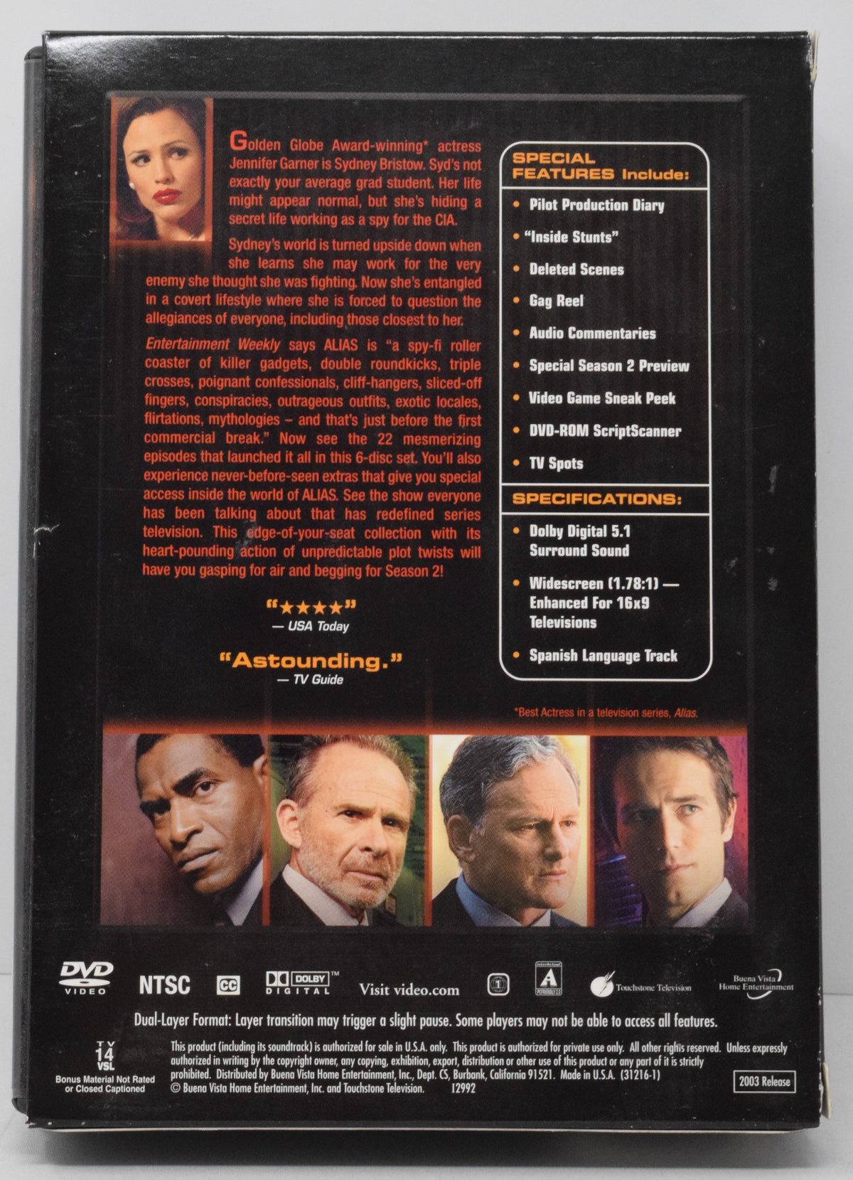 Alias The complete First Season DVD Six Disc Set