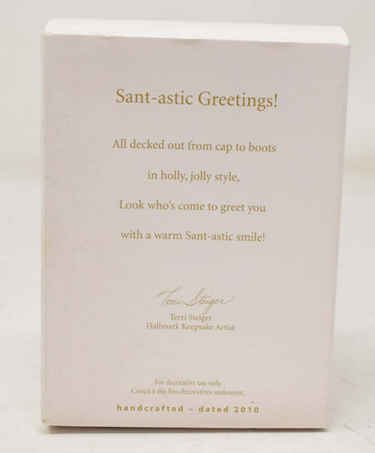 Hallmark Keepsake Ornament Santa Claus Sant-astic Greetings Christmas Tree 2010 NIB