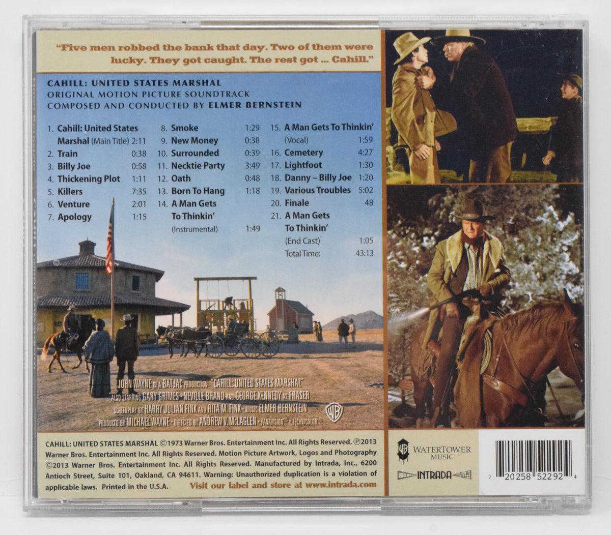Cahill United States Marshal Soundtrack CD Elmer Bernstein Intrada