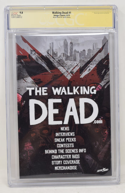 Walking Dead 1 CGC SS 9.8 Neal Adams Signed Wizard World NY Sketch Variant