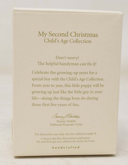 Hallmark Keepsake Ornament Dog Puppy Boy My Second Christmas Tree 2006 NIB