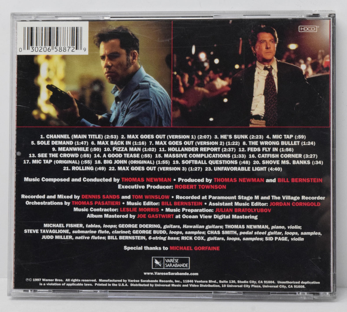 Mad City Soundtrack CD Thomas Newman Varese
