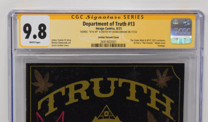 Department Of Truth 13 Image 2021 CGC SS Signed Remark Javan Jordan Chronic