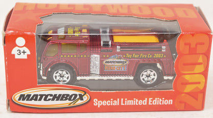 Matchbox Toy Fair 2003 Hero City Water Pumper Fire Truck Mattel