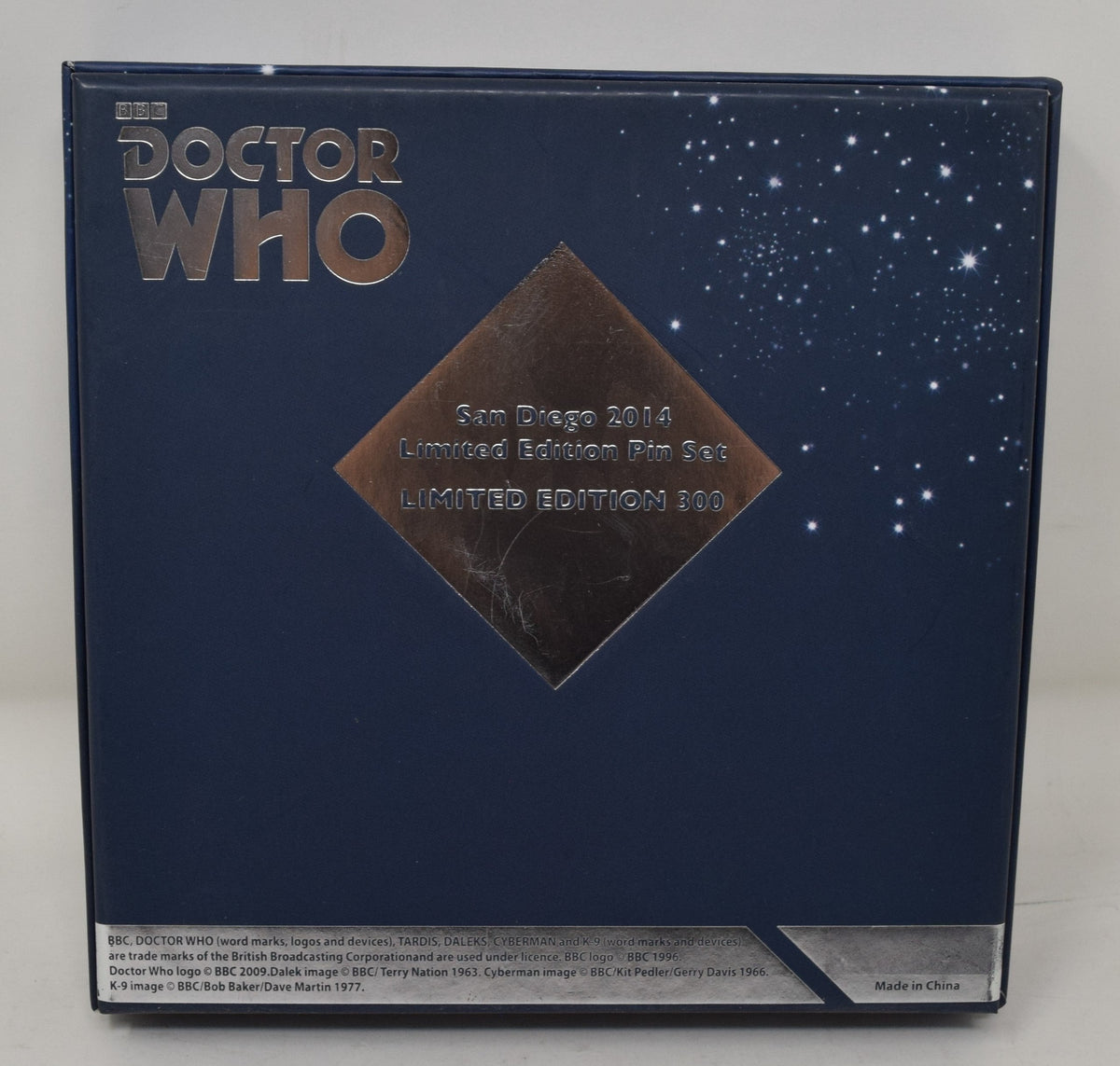 Doctor Who Pin Set Tardis Dalek Cyberman K-9 SDCC 2014 LTD 300 New