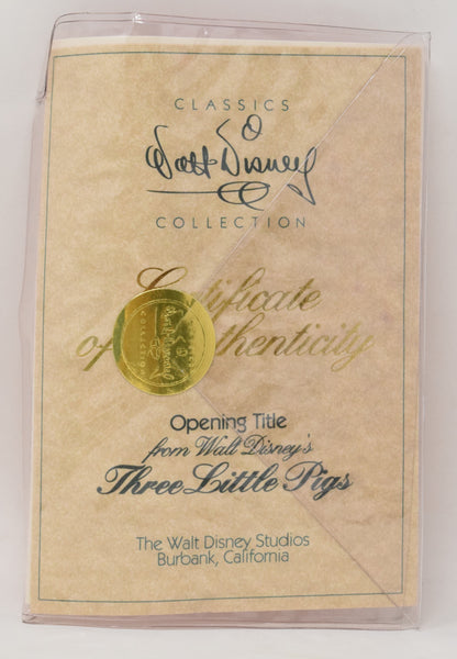 Walt Disney Collection Three Little Pigs Opening Title Figurine