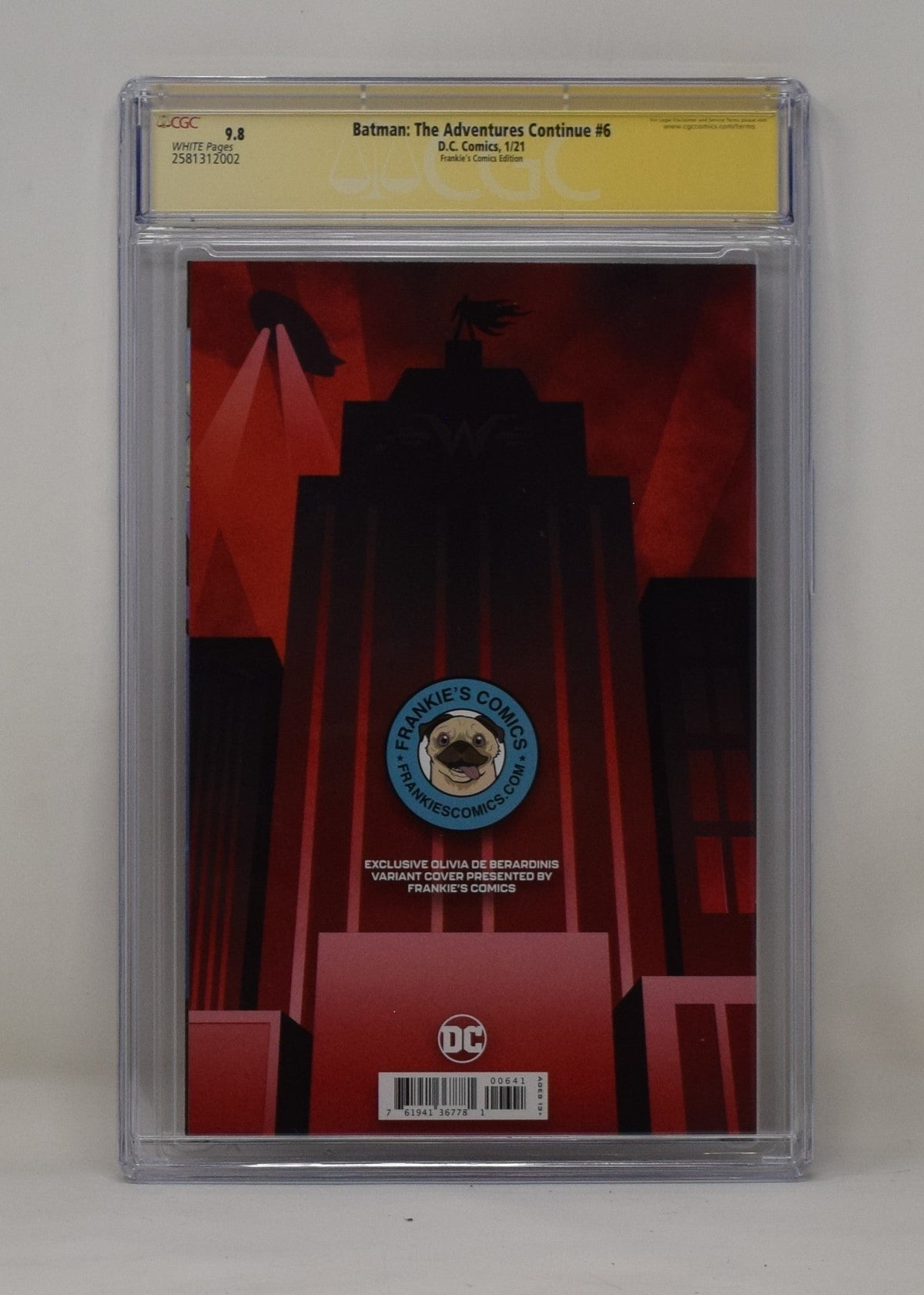 Batman Adventures Continue 6 DC 2020 CGC SS 9.8 Olivia De Berardinis Signed Trade Variant