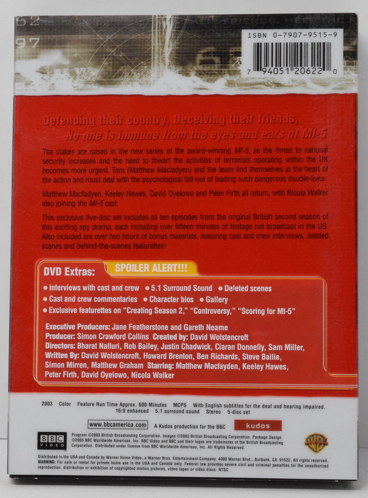 MI-5 Volume 2 DVD 5 Disc Set