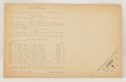Doc Snell Boxing Exhibit Card Postcard Penny Arcade Photo 1928 5 x 3