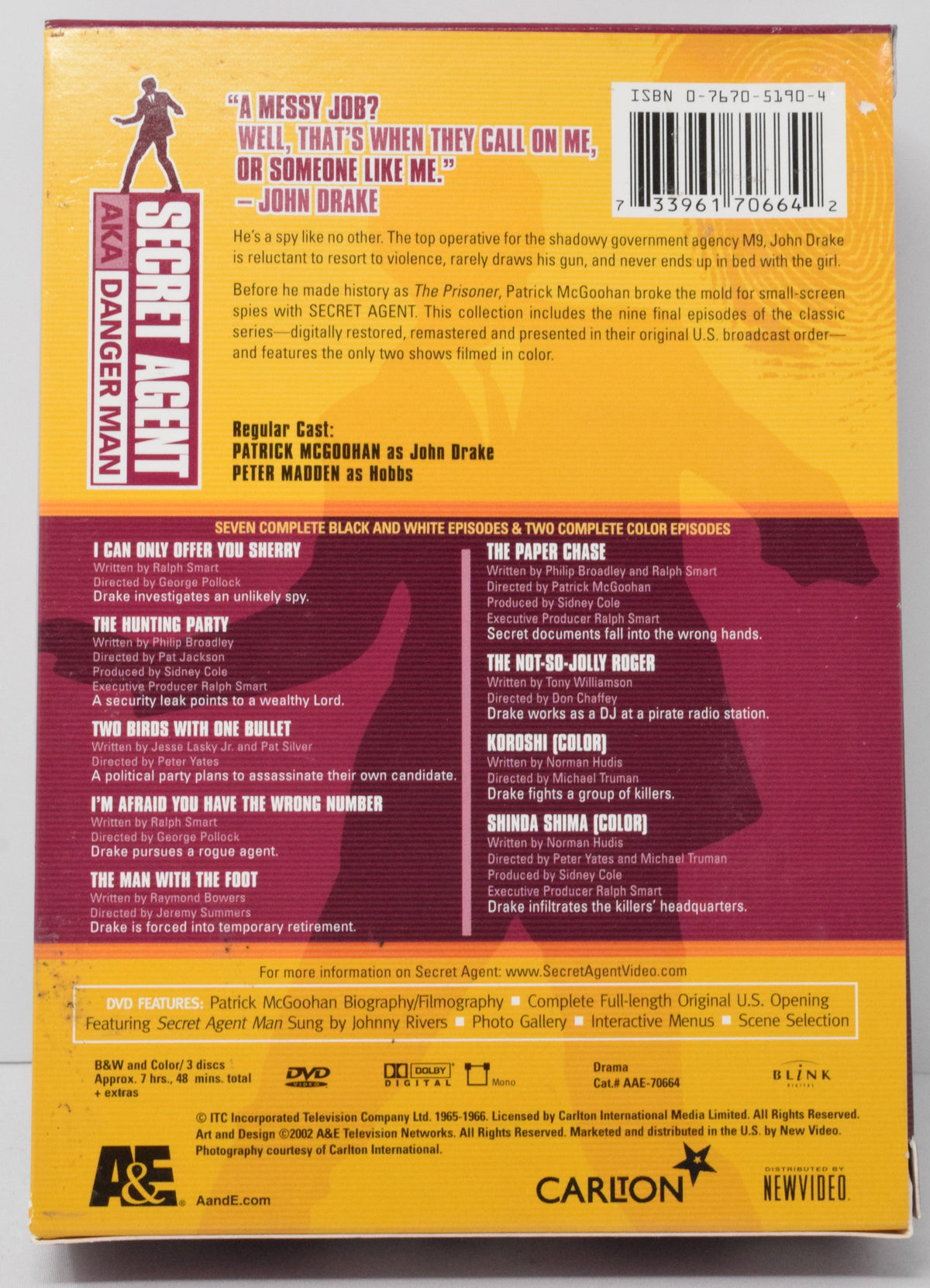 Secret Agent AKA Danger Man Set 6 DVD