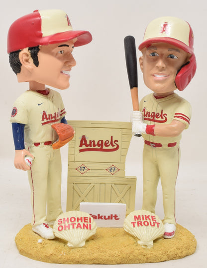 Shohei Ohtani Mike Trout Bobblehead Los Angeles Angeles City Connect 2023 NIB