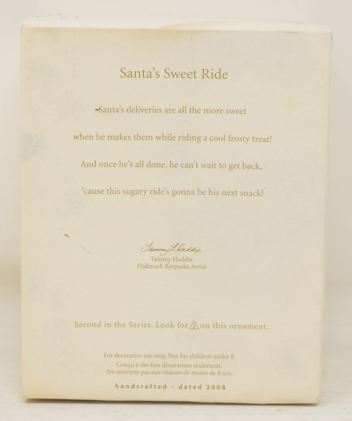 Hallmark Keepsake Ornament Santa's Sweet Ride Christmas Tree 2008 NIB