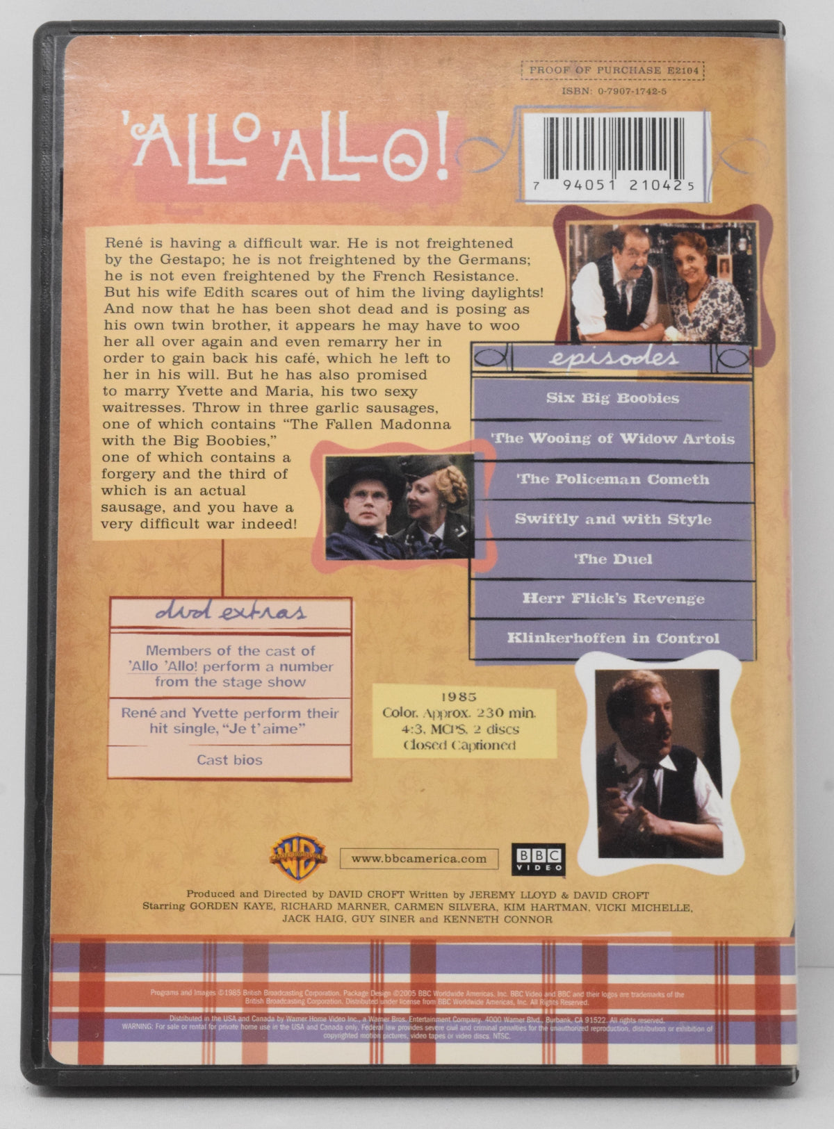 Allo Allo 2 DVD Two Disc Set