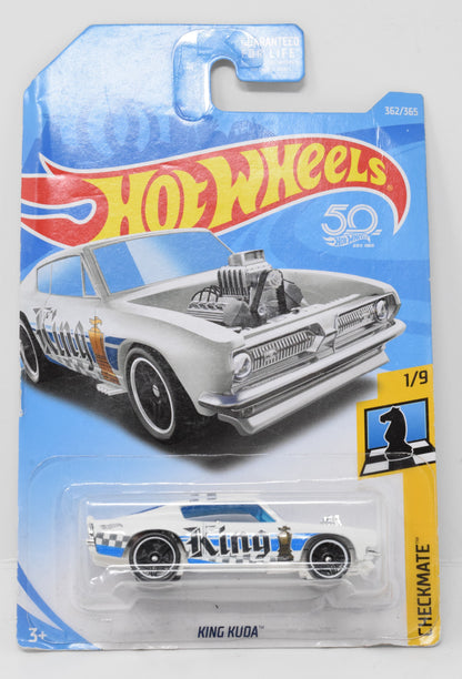 Hot Wheels King Kuda White CheckMate DieCast Car 1/9 362 New