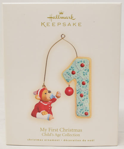 Hallmark Keepsake Ornament Bear My First Christmas Tree 2007 NIB