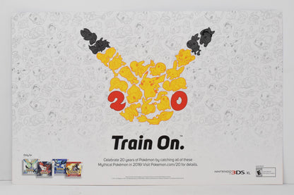 Pokemon 20th Anniversary Poster Nintedno 3DS Promo 11 x 17