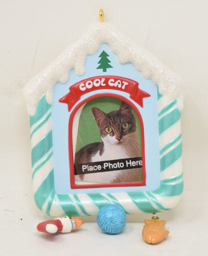 Hallmark Keepsake Ornament Special Cat Photo Frame Christmas Tree 2002 NIB