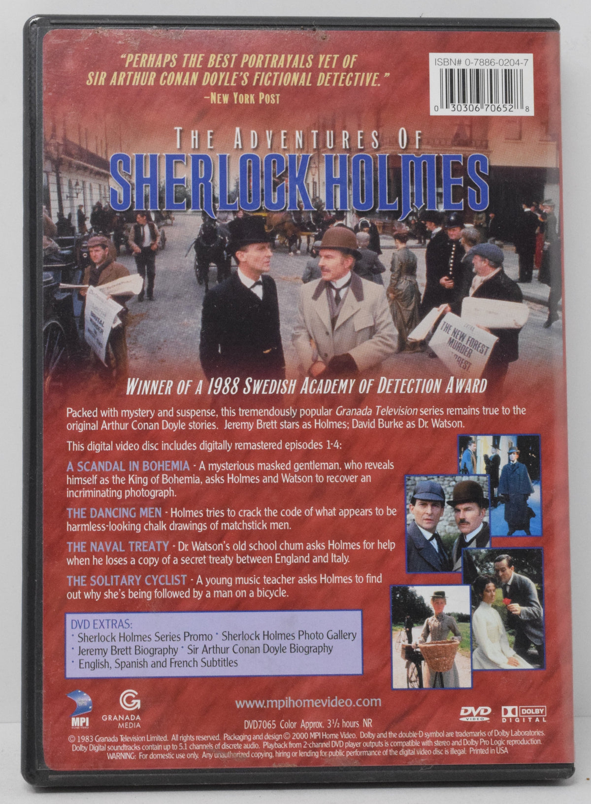 The Adventures of Sherlock Homes DVD