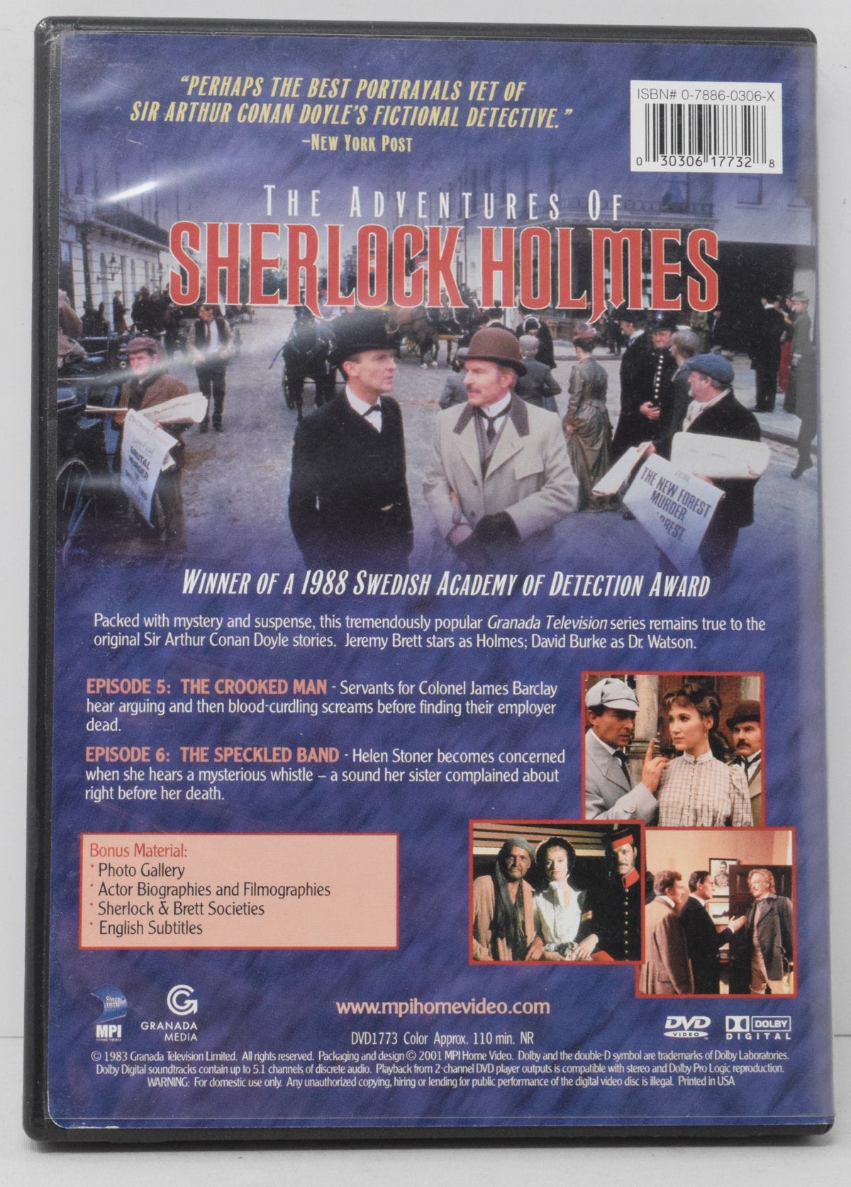 The Adventures of Sherlock Homes DVD Volume Two