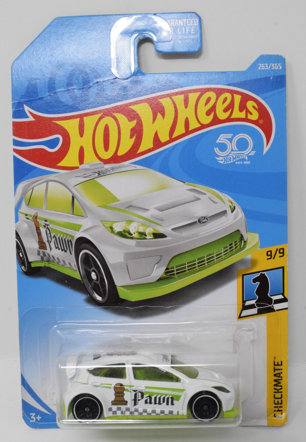 Hot Wheels 12 Ford Fiesta Pawn Checkmate 9/9 263 Diecast Car New