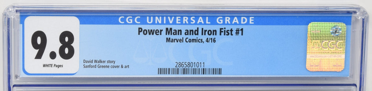 Power Man And Iron Fist 1 Marvel 2016 CGC 9.8 Sandford Greene