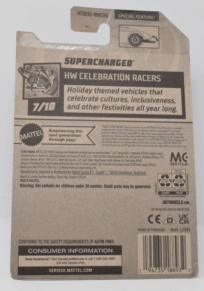 Hot Wheels SuperCharged HW Celebration Racers 7/10 124 Green DieCast Car New