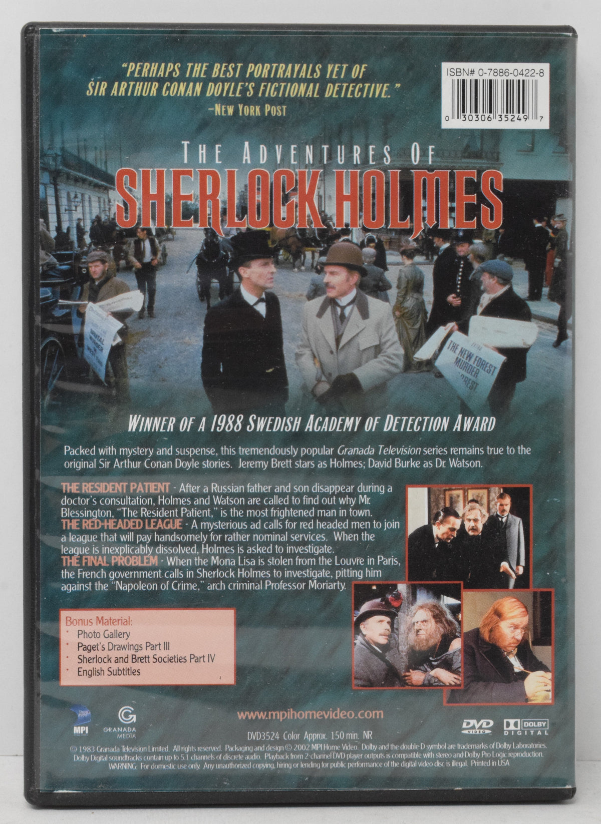 The Adventures of Sherlock Homes DVD Volume Five