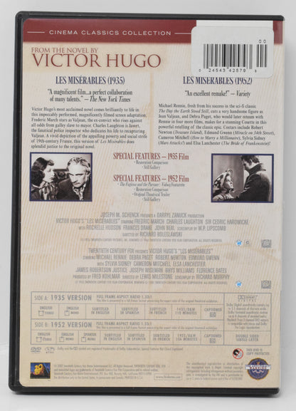Les Miserables DVD Cinema Classics Collection