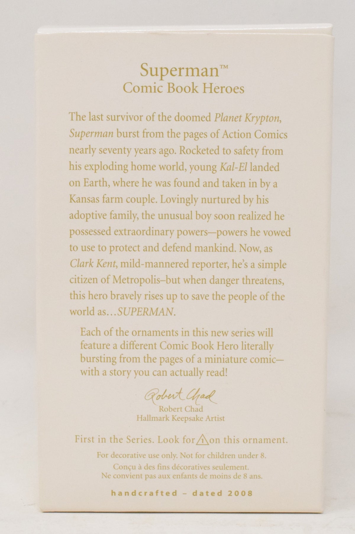 Hallmark Keepsake Superman Comic Book Heroes Christmas Ornament 2008 NIB