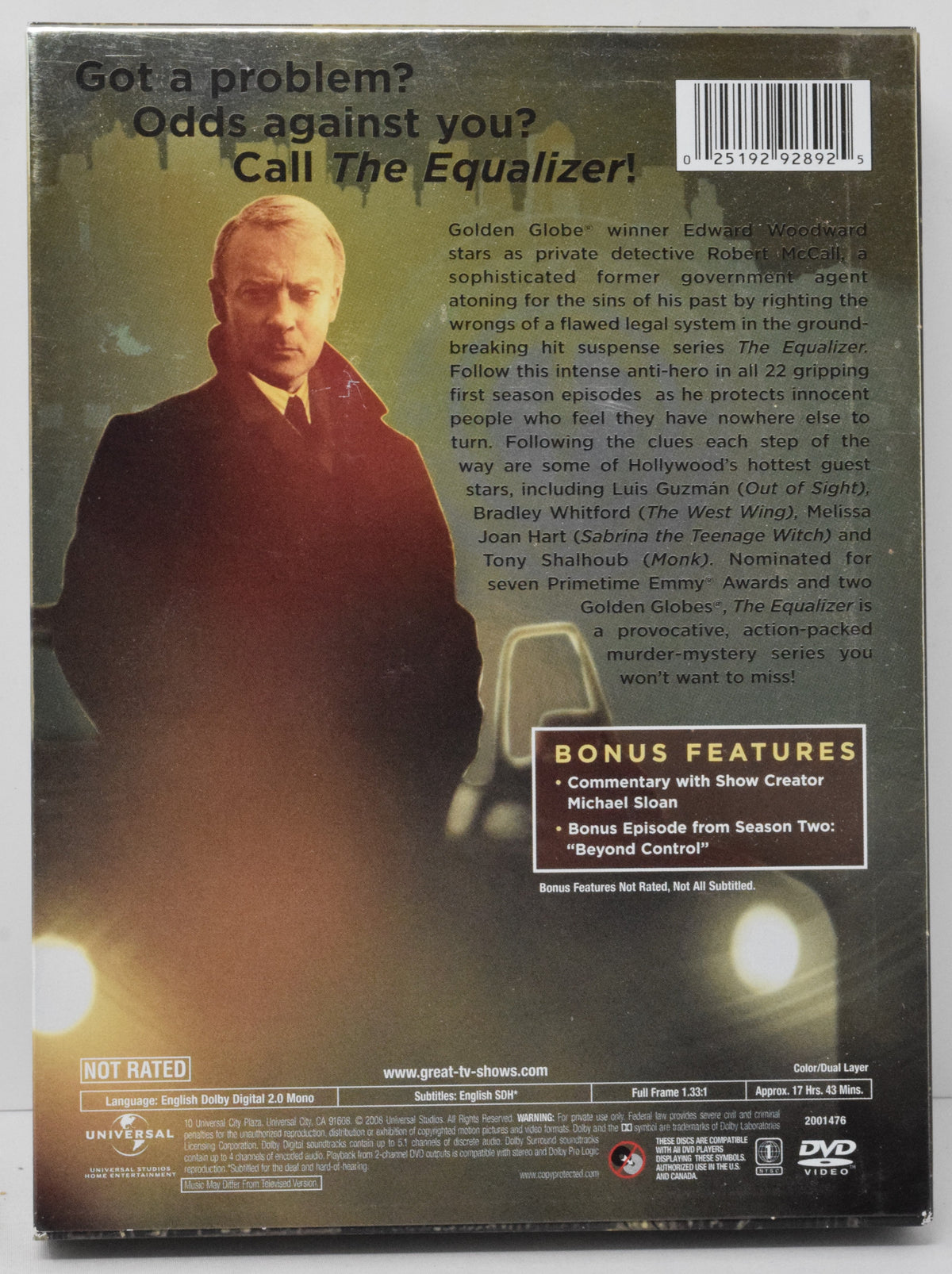 The Equalizer Season One DVD