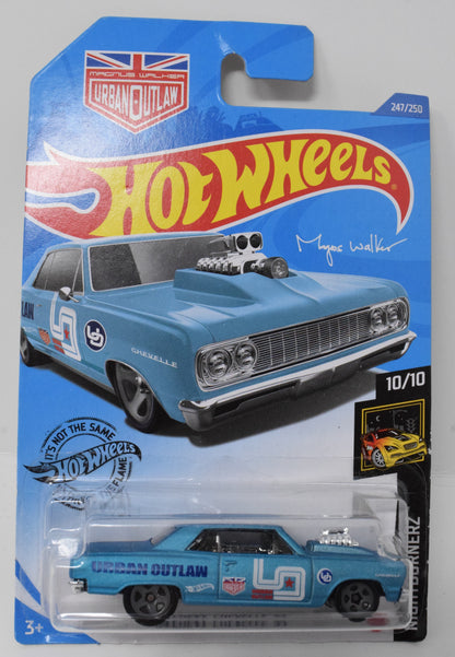Hot Wheels 64 Chevy Chevelle SS NightBurnerz 10/10 247 Blue DieCast Car New