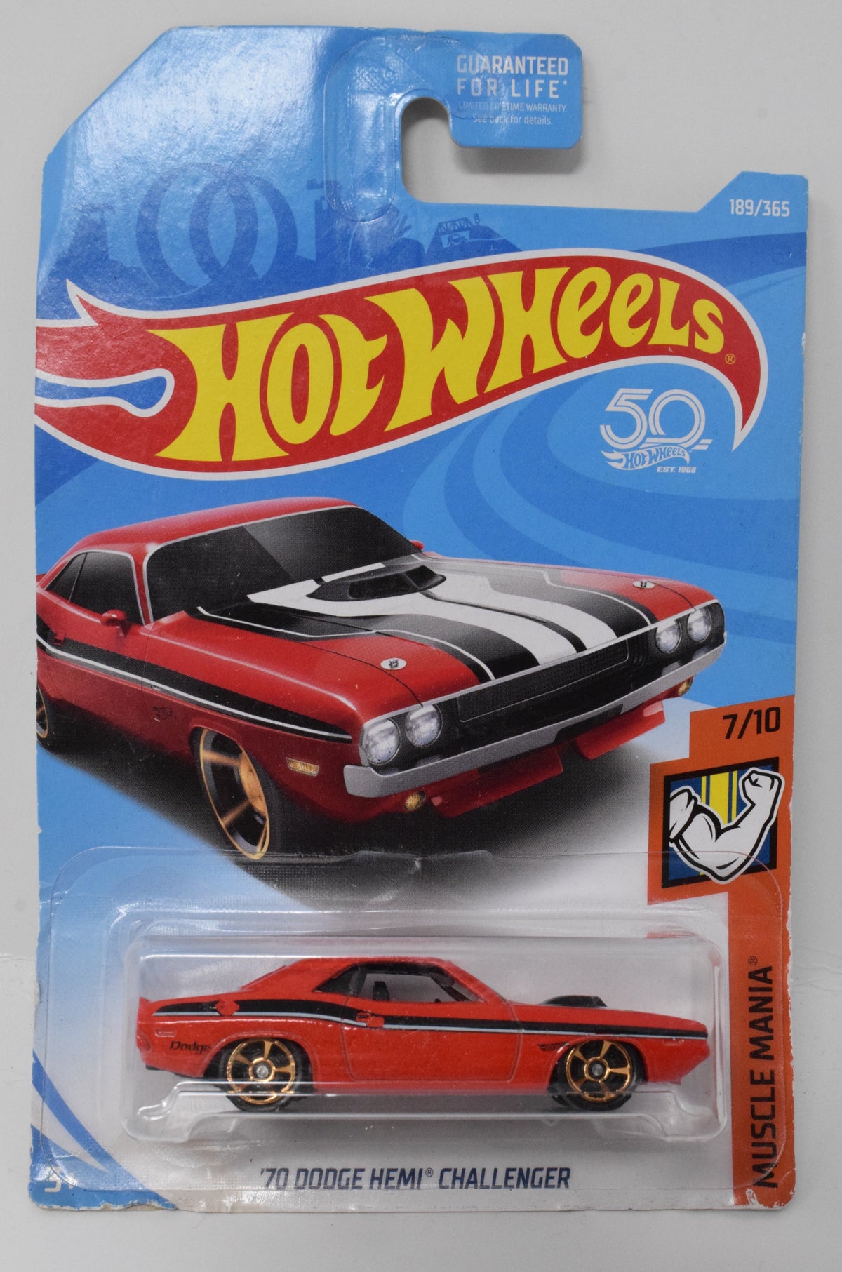 Hot Wheels 70 Dodge Hemi Challenger Muscle Mania Red 7/10 189 DieCast Car New