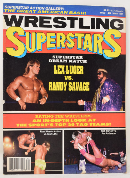 Wrestling Superstars Magazine Winter 1987 FN Randy Savage Lex Luger WWE WWF