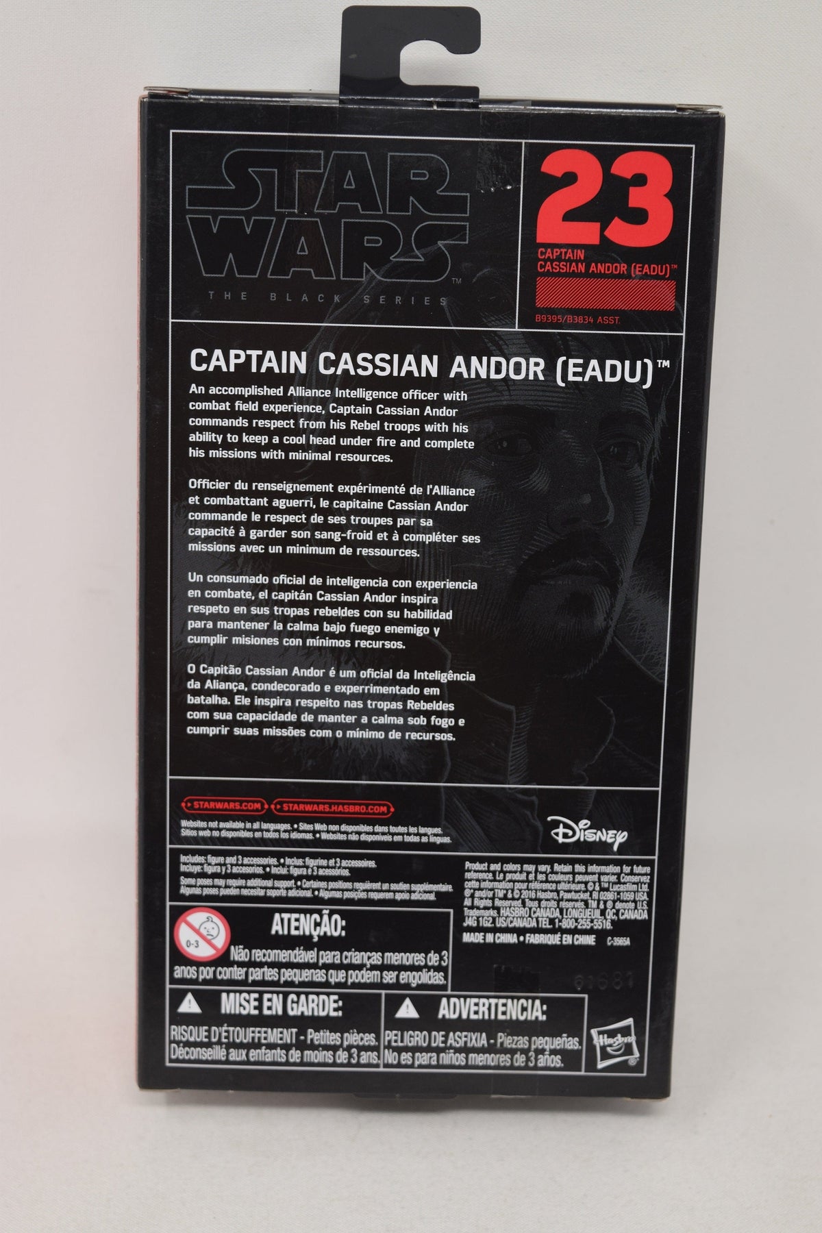 Star Wars Black Series 23 Captain Cassian Andor Eadu 6" Action Figure Hasbro NIB