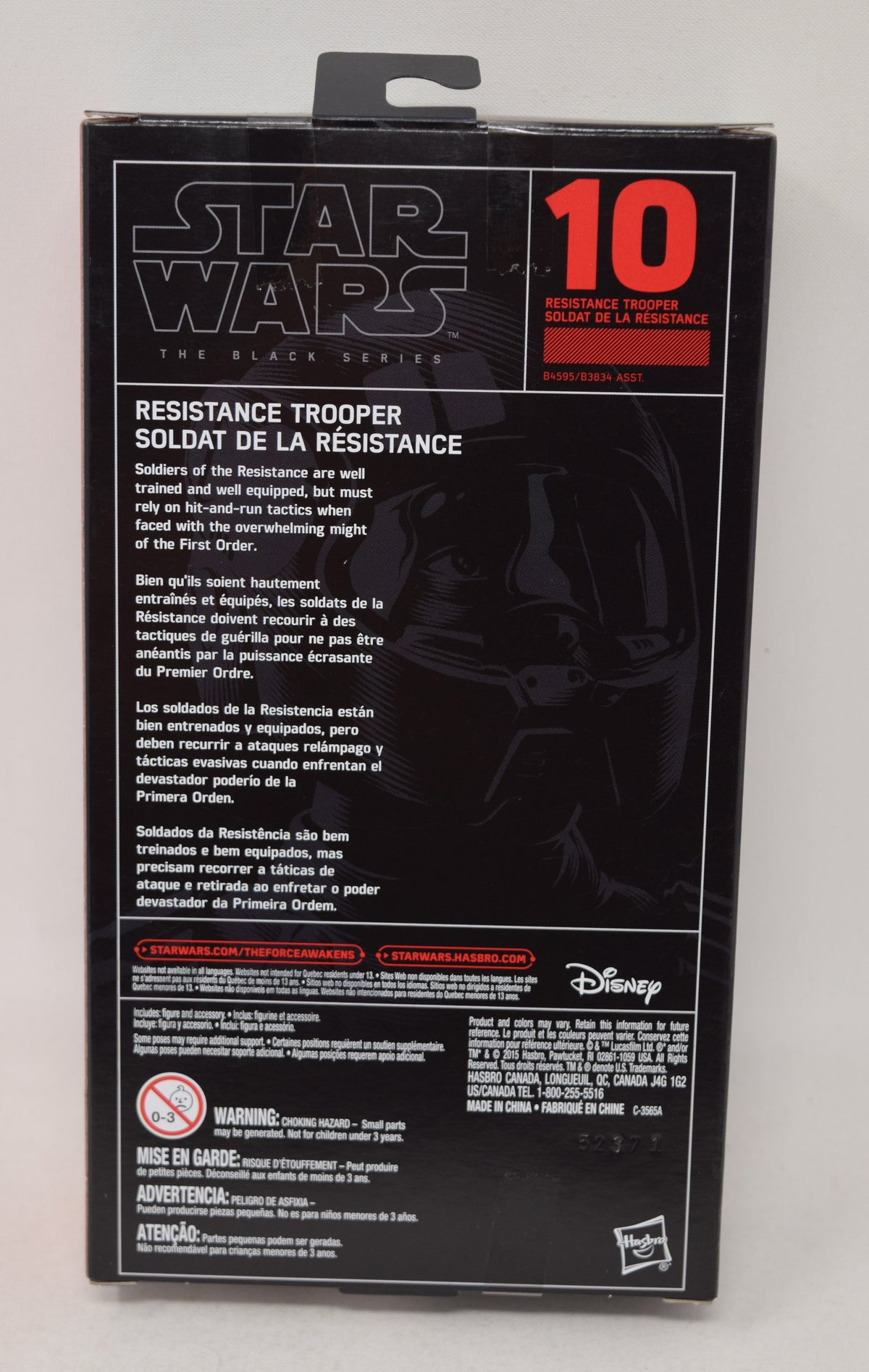 Star Wars Black Series 10 Resistance Trooper 6" Action Figure Hasbro NIB