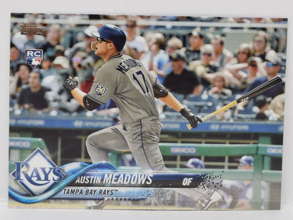 Austin Meadows Baseball Card Topps Update 2018 US34  RC Rookie Rays NM