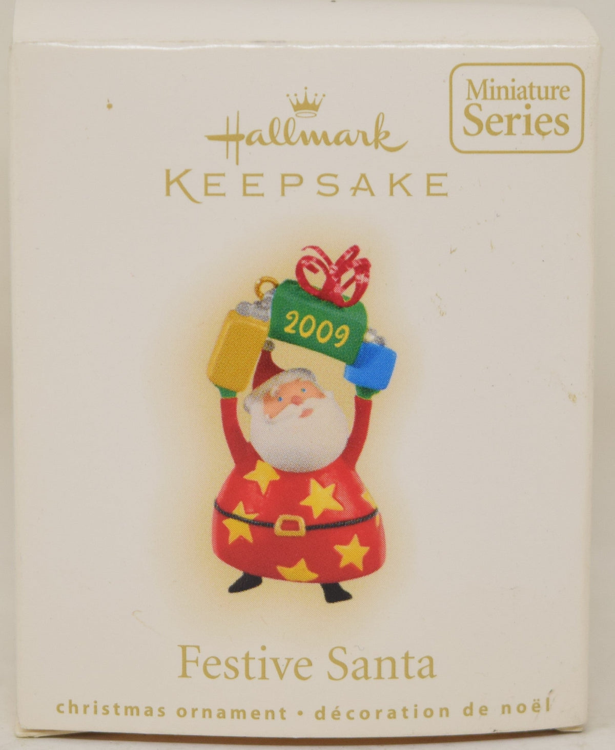 Hallmark Keepsake Ornament Festive Santa Mini Christmas Tree 2009 NIB