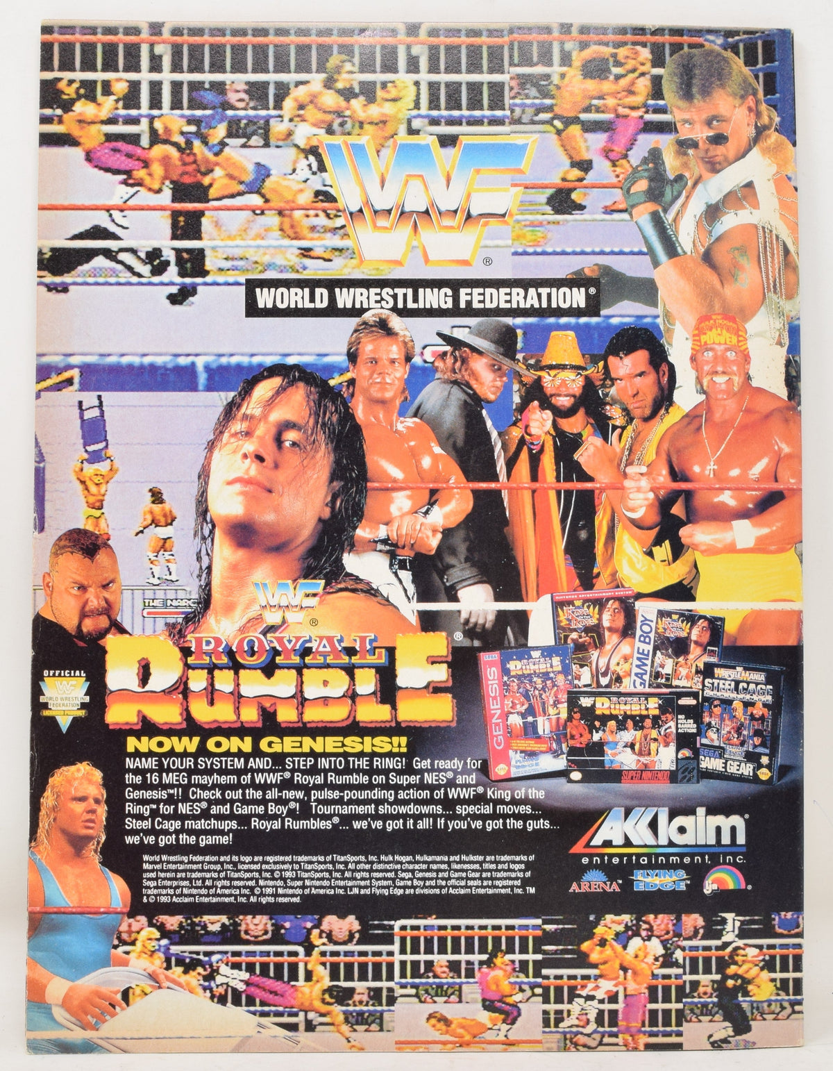 Pro Wrestling Illustrated Magazine December 1993 VF WWE WWF Brett Hart