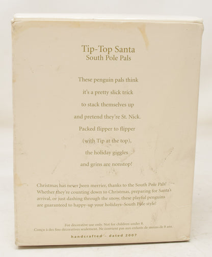 Hallmark Keepsake Ornament Tip Top Santa 4 Penguins Robe Christmas Tree 2007 NIB