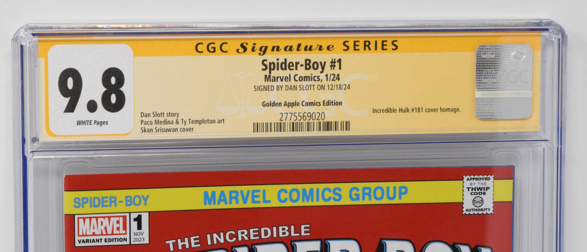 Spider-Boy #1 Marvel 2023 Skan Hulk 181 Trade CGC SS 9.8 SIGNED Dan Slott