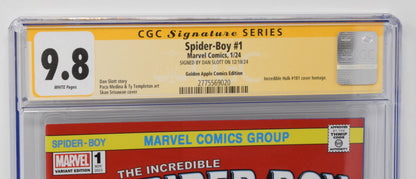 Spider-Boy #1 Marvel 2023 Skan Hulk 181 Trade CGC SS 9.8 SIGNED Dan Slott