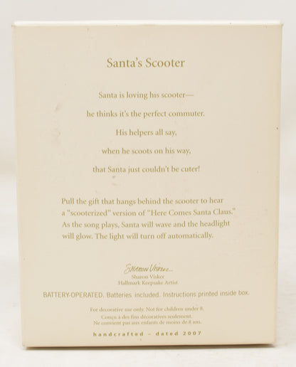 Hallmark Keepsake Ornament Santa Claus Scooter Christmas Tree 2007 NIB