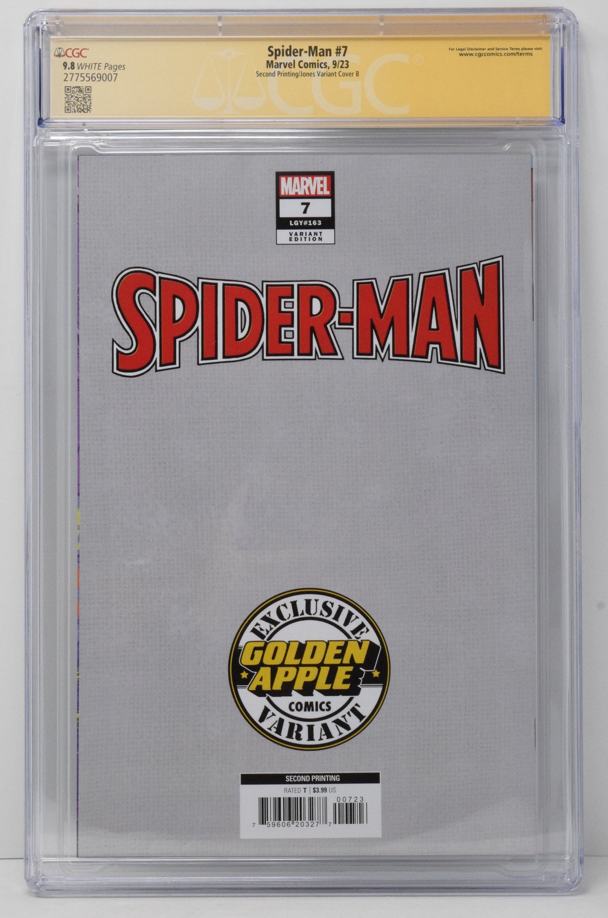 Spider-Man #7 Marvel 2023 Romy Jones Virgin Spider-Boy CGC SS 9.8 SIGNED Dan Slott
