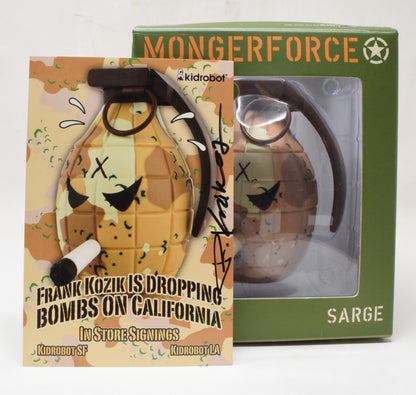 Frank Kozik Kidrobot Sarge Camo Desert Storm Mongerforce Mongers Signed