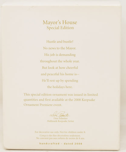 Hallmark Keepsake Ornament Mayors House Christmas Tree 2008 NIB